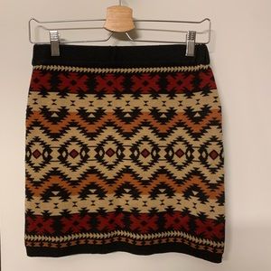 FINAL PRICE Navajo Pattern Knit Tube Skirt